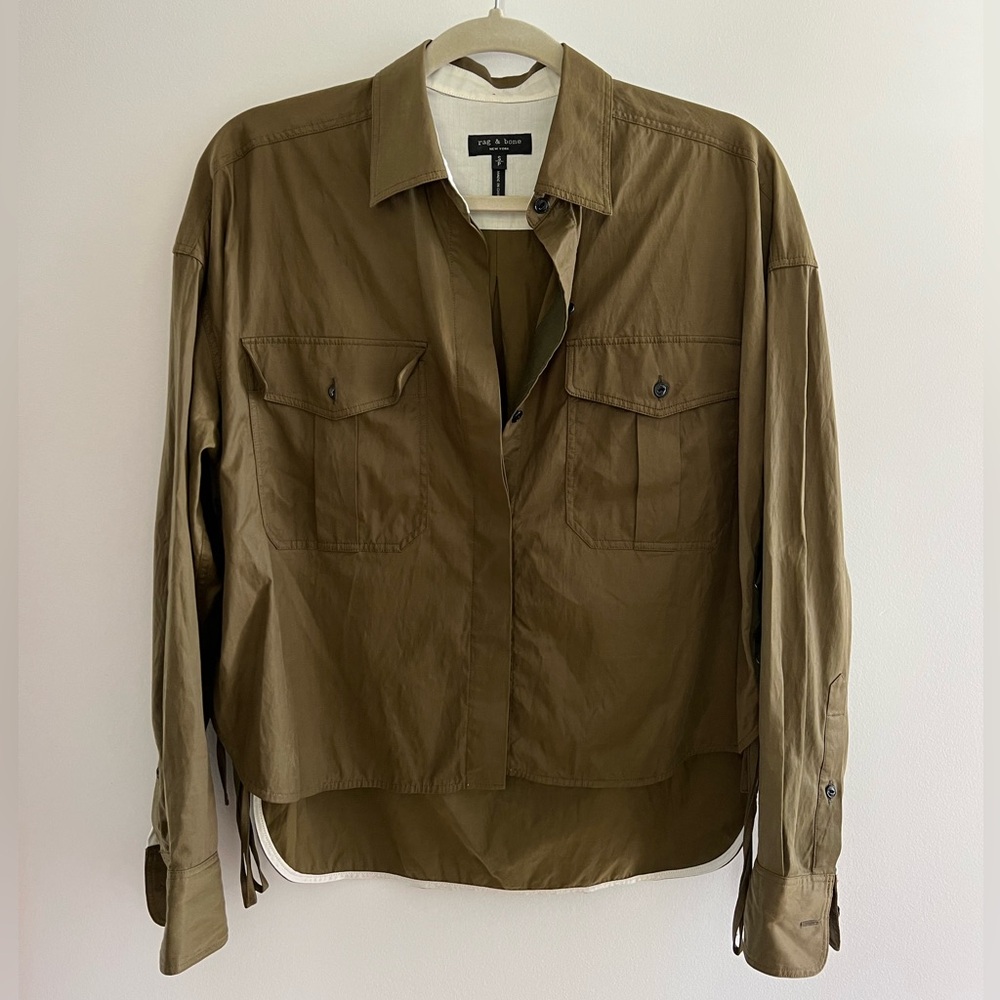 Rag n Bone olive shirt